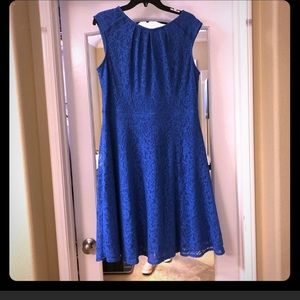 Liz Claiborne Blue Eyelet Dress